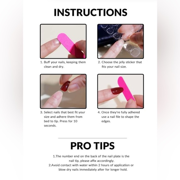 24pcs Medium Square French Blush Nails (Copy) - Picture 5 of 5